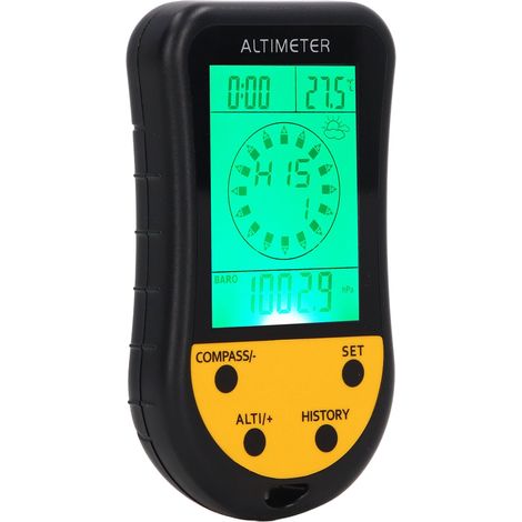 Altimètre Baromètre Numérique Multifonction 8 en 1 avec Thermomètre et Capteur Météo Portable (1/5)