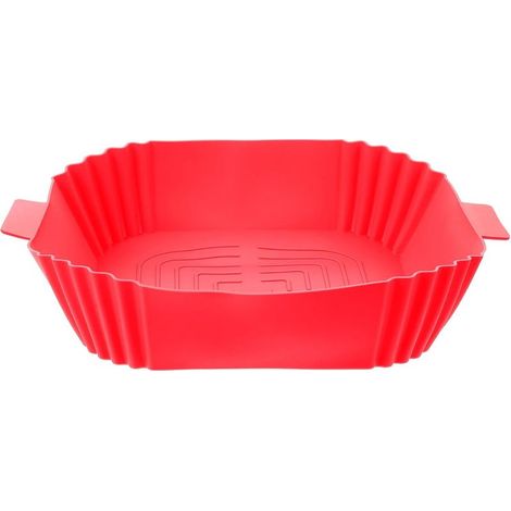Tapis de Cuisson en Silicone Rouge Réutilisable pour Friteuse à Air Doublure Antiadhésive Lavable Résistant à L'Huile Accessoires électroménager pour Friteuse Air Fryer (1/5)