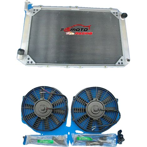 Radiador de alto rendimiento, 4 filas, tamaño del núcleo 453 mm x 739 mm x 56 mm, entrada/salida de 40 mm, material de aluminio, compatible con vehículos diésel y de gasolina. (1/5)