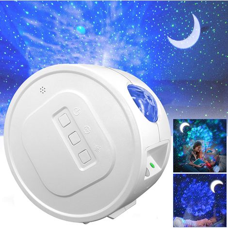 Ozean-Himmel-Projektionslicht, Wassermuster, bunter rotierender Mond-Nachtlichtprojektor (1/5)