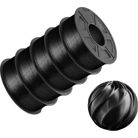 Filamento per stampante 3D, materiale TPU, stampa di alta qualità, TPUSILK BK-5.5KG (1/2)