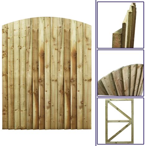 Premier 6ft Feather Edge 135cm Wide Fully Framed Arch Top Gate (1/5)