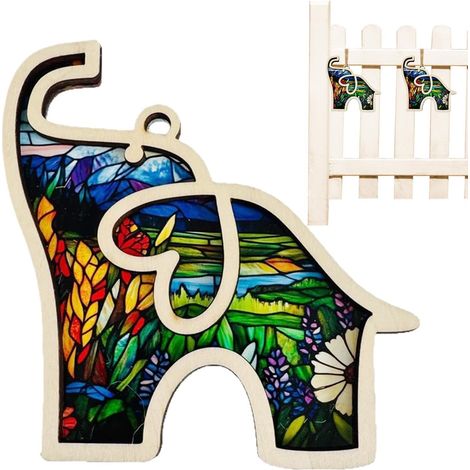 Ornements d'éléphants pour la fraternité, amitié Ornement d'éléphant Décor de saison pour femmes tribu, charme de voiture (1/5)