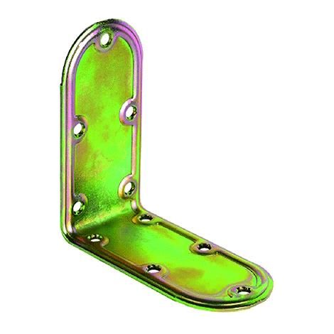 Piastra Di Giunzione Piegata Ad Angolo Arrotondata Art.971 - mm.40x40 - spessore mm.2,2 - 50 pz
