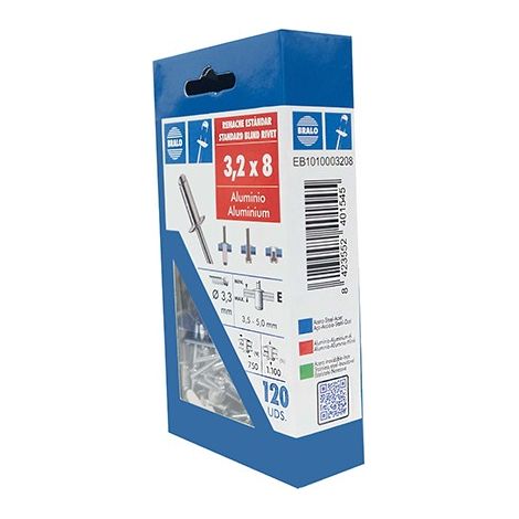 RIVETTO BLISTER 120 PZ - 3,2X8 MM