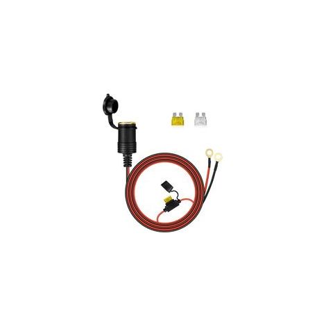 Allume Cigare Socket,Rallonge de prise allume-cigare 1.2M/3Mètres,avec Porte-Fusible À Lame 20A 25A,Imperméable Prise Allume-Cigare 12V-24V pour Bateau, Moto, Voiture (1.2M)