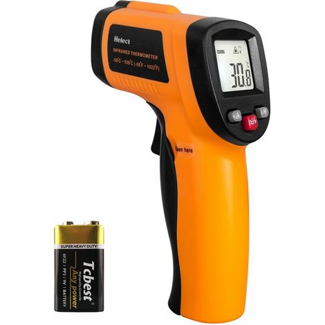 Thermomètre Infrarouge, Sans Contact Laser Thermomètre Infrarouge de -50°C à 400°C, Ecran LCD Rétroéclairé (Pas pour l'homme)--TRIMEC (1/5)