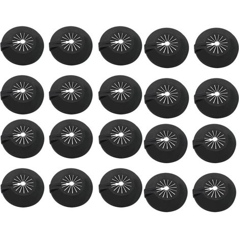 20 Pièces Cache Tuyau Radiateur,Colliers De Pipe Plastique Cache Tuyau Radiateur Rosace À Clapet En Plastique Cache-Tuyaux De Chauffage,Rosaces Pour Radiateur Pour 8-30 Mm De Tuyaux D'eau(Noir