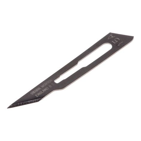 Lame de scalpel Swann-Morton Acier au carbone 100 par paquet ( Prix pour Boîte de 100 )