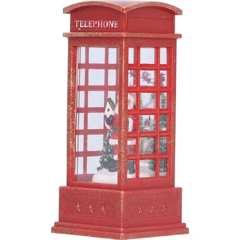 Décorations de Noël, cabine téléphonique, veilleuse, décoration intérieure, cadeau lumineux, vieil homme (1/5)