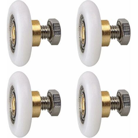 Shower Door Roller, Roller Caster Wheel for Shower Door Sliding Casters Door Roller Replacement Wheel 4 Pieces (20MM) (1/5)