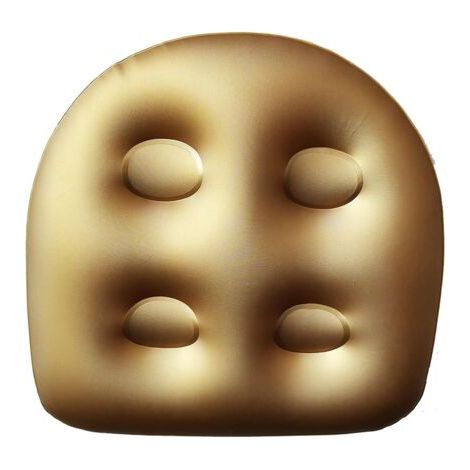 1 siège rehausseur pour spa et jacuzzi gonflable, tapis de massage relaxant avec ventouses, support dorsal doux pour adultes, personnes âgées, enfants à la maison, spa et repos (doré)
