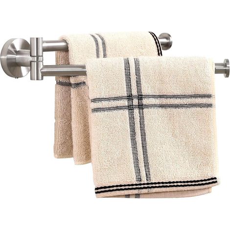 Handtuchhalter Schwenkbar Zweiarmig 23 CM Gebürstet Edelstahl (1/5)