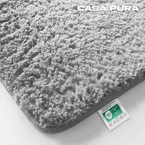 Tapis de bain Sky Uni Polyester Gris argenté 50 x 80 cm