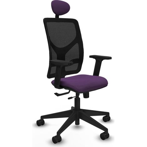 Chaise piqueras y crespo Motilla noir accoudoirs ajustables soutien lombaire (1/2)