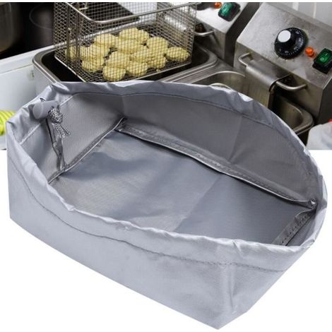 Telo protettivo 20x15x8 cm in tessuto Oxford 420D per friggitrici, antipolvere, per uso esterno, colore argento. (1/5)