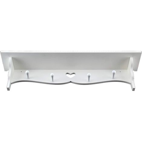 1 Étagère murale en PVC, crochet pour manteau, design creux, rangement salon, salle de bain (1/5)