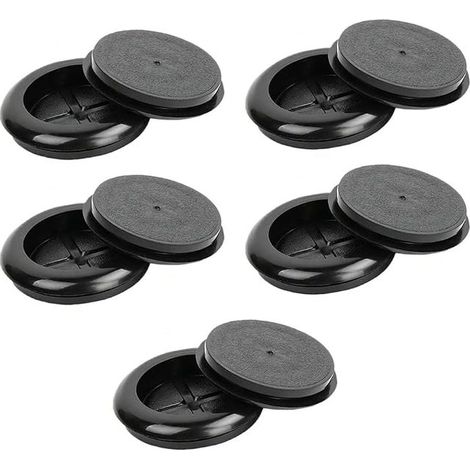 Black Rubber Body Plugs Double Sided Waterproof Cable Cover Protector for Wire and Pipe Protection Round Cable Hole Connectors Heat Resistant Cable Holes (1/5)