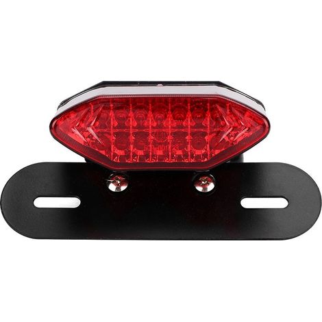 Luz trasera LED universal para motocicleta vintage, luz intermitente trasera compatible con Yamaha, color rojo. (1/5)