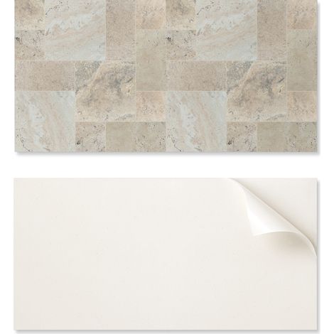 Panel decorativo de pared de PVC con dise帽o de mosaico de piedra para habitaci贸n, 120 x 60 cm.