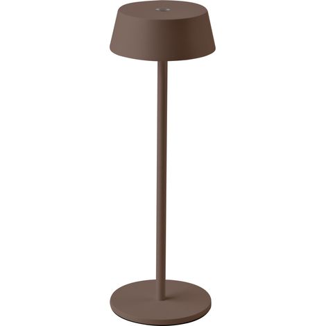 V-TAC VT-7562 LED-Tischleuchte 2 W warmweiß 3000 K mit wiederaufladbarem Akku EIN/AUS-Touch-Taste dimmbar Cortenfarbe IP54 – SKU 6821 (1/5)