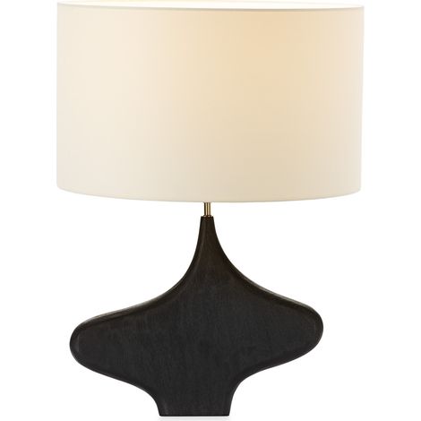 Lampara Sobremesa 48X8X49,5 Madera Negro/Sin Pantalla (1/4)