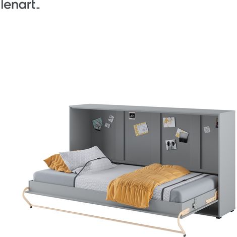 Lenart Schrankbett Wandbett Concept Pro CP06 90x200 horizontal mattes grau