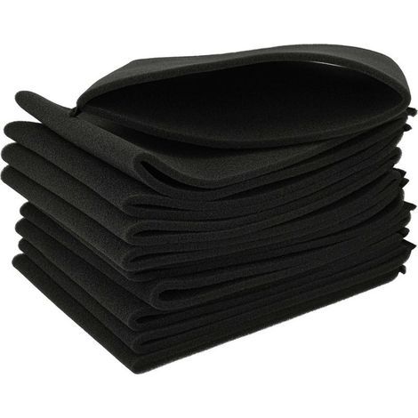 10x filtre compatible avec Einhell RT-VC 1420 RT-VC 1600 E, RT-VC 1525 SA, RT-VC 1500 WM aspirateur - Filtre en mousse noir (1/4)