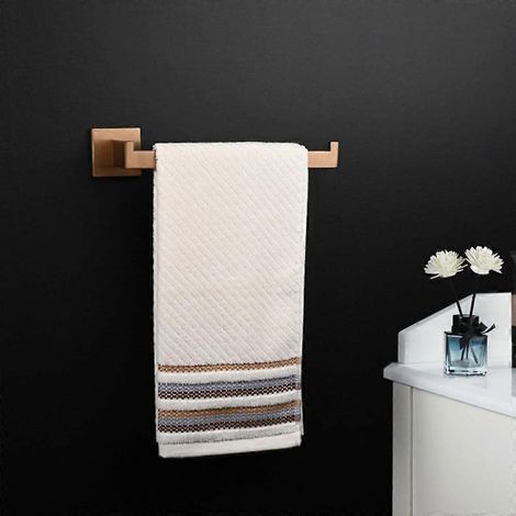 Porte-papier toilette patère crochets de salle de bain en acier brossé or rose (1/5)