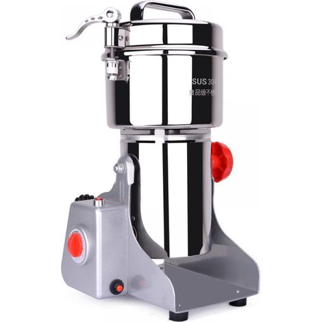 1 Broyeur à grains, Moteur 3200W, Acier inoxydable 304, Minuterie 0-5min, Pour herbes et épices (1/5)