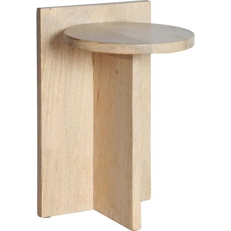 Table d'appoint moderne en bois de manguier finition naturelle - Bois naturel clair (1/5)