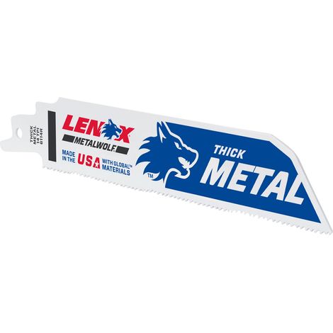 Lenox MultiWolf Wave Edge Reciprocating Saw Blade – 152 x 25 x 1.1mm, 14 TPI, Metal Cutting, Pack of 5