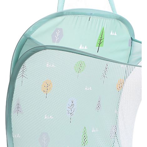 Panier à linge sale mural pliable, corbeille suspendue pour salle de bain, vert arbre 30x40x18 cm, rangement mural linge sale, sac à linge pliant. (1/3)