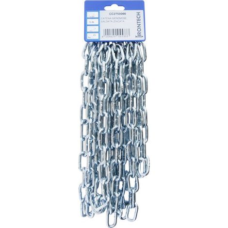 Catena genovese pretagliata Diam. 5 mm. in acciaio zincato 5 mt.
