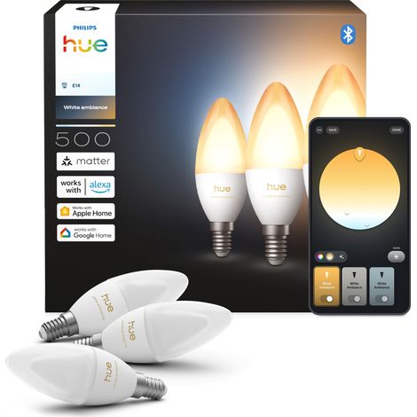 Ampoule LED Flamme B39, 500lm, Pack de 3, Blanc (1/5)