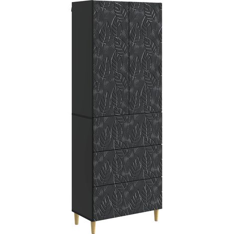 Set di armadi 2 pcs Nero 66 x 34,5 x 90 cm Legno ingegnerizzato vidaXL