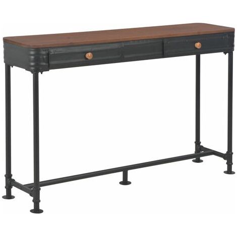 Konsolentisch mit 2 Schubladen 120x30x75 cm Massivholz Tanne vidaXL (1/5)