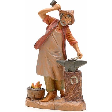 STATUETTA FABBRO 19CM IN RESINA PER PRESEPE