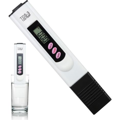Probador digital de calidad del agua TDS, pantalla LCD, rango de medición de 0 a 9990 ppm, precisión de lectura del 2 %, portátil