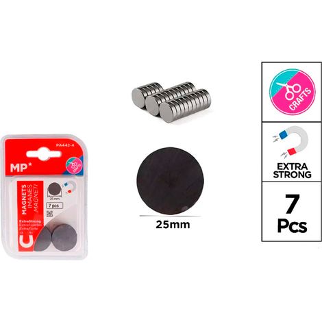Aimants De Serrage ø25 Mm, 7 Unités, Blister