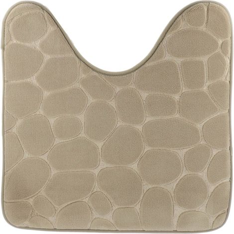 Tappetino per wc in microfibra contour 45x50 cm - taupe - Tendance (1/3)