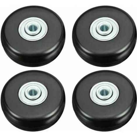 YMYNY Kofferrolle, Gepäckkoffer-Reparaturrolle, strapazierfähig, 50 mm, geräuscharmes Gummi, universelles Schwenkrad, Ersatztransport, 4 Stück für Koffer/Gepäck/Rucksack/Reisen