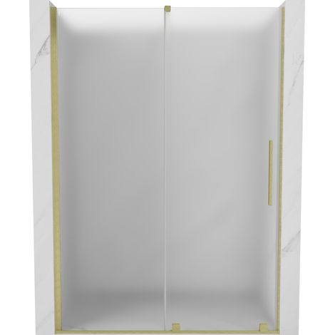 Mexen Velar porte de douche coulissante 160 cm, givre, or brossé - 871-160-000-31-55 (1/5)