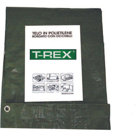 TELO OCCHIELLATO BORDATO CON ANGOLI RINFORZATI 200 GR. PESANTE - mt.10x12 - gr.200 al mq. - colore verde/blu (1/3)