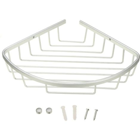 Étagère de salle de bain (1 couche) en aluminium, étagère triangulaire de rangement d'angle pour douche, shampoing, savon et produits cosmétiques, panier porte-shampoing/savon, 2/3 couches (1/5)
