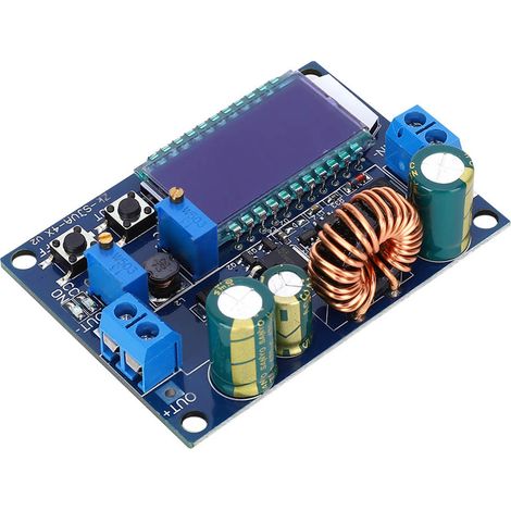 Automatisches DC/DC-Netzteilmodul mit Auf- und Abwärtswandler, Konstantspannungs- und Konstantstromregelung, Lastanzeige und LCD-Anzeige der Spannungs- und Stromregelung. (1/5)
