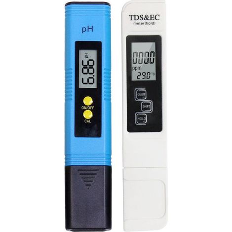 Lntyq Ph Mètre, Testeur ph Piscine 4 en 1 PH Metre Electronique TDS Metre de Qualité de l'eau et ph Test pour Potable Aquariums Hydroponie Piscine, Aystème RO, Laboratoire (1/2)