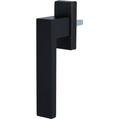 Fensterklinke Schwarz eloxiert - matt Design Fenstergriff Aluminium Rasterolive (1/4)