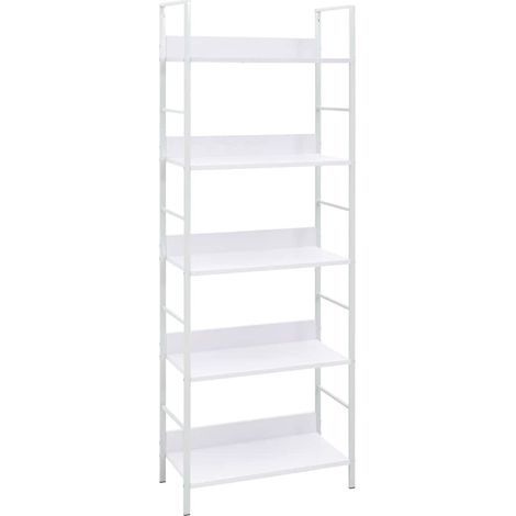 vidaXL Bücherregal 5 Regalböden Weiß 60x27,6x158,5 cm Holzwerkstoff (1/5)