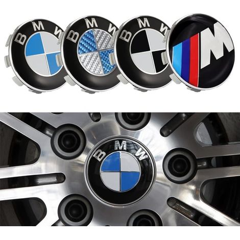 Enjoliveurs centraux de roue BMW / Emblème de roue - Lot de 4 - 68 mm (1/5)